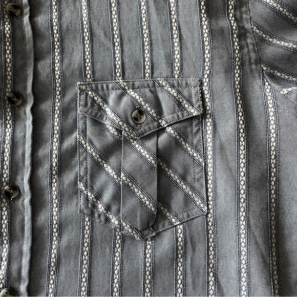 VESE Mens Collared Blue Pattern Shirt Sleeve Shirt Size Medium - Picture 5 of 7